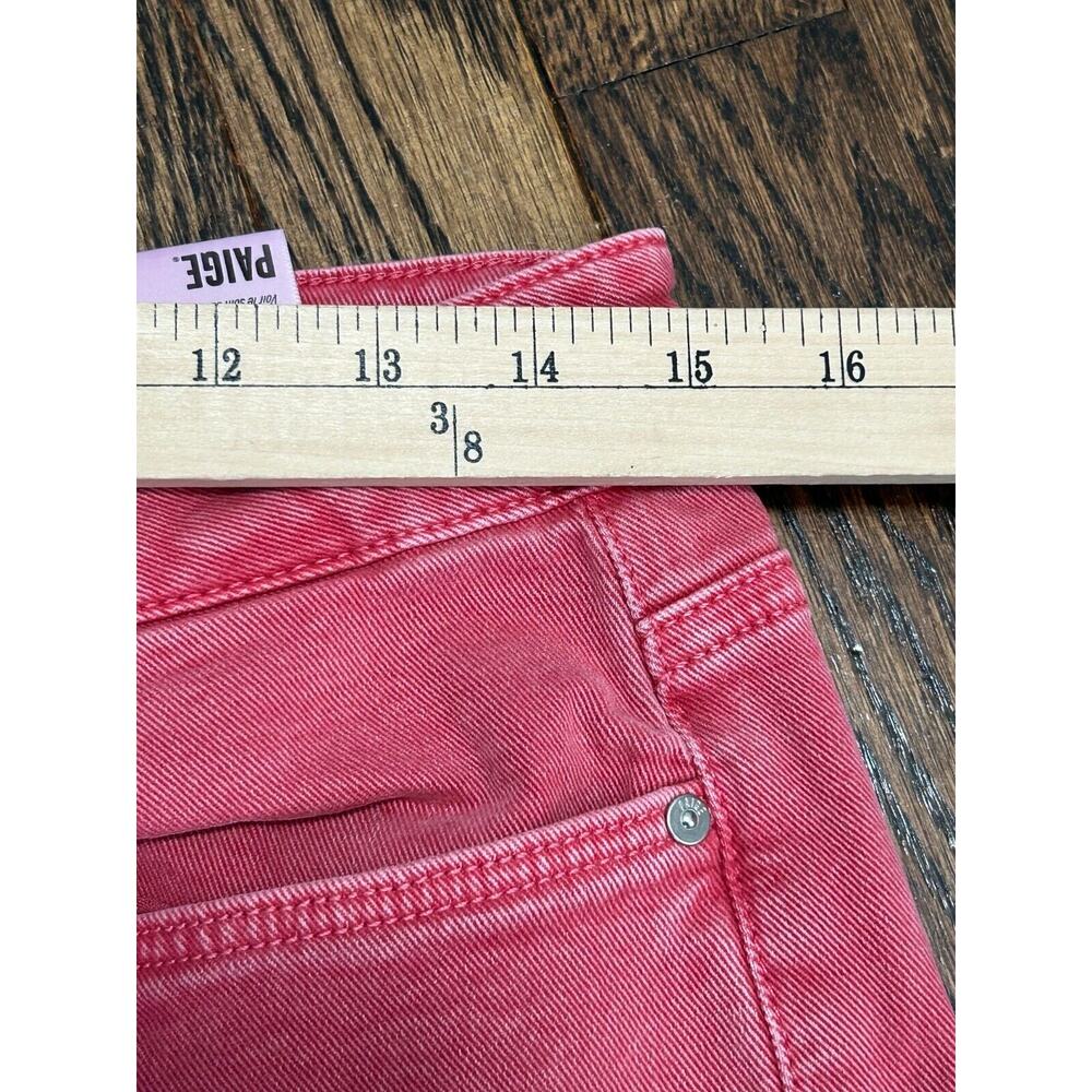Paige Cindy Jeans Women Size 31 Red Denim Casual High Rise Straight Leg NWT - Picture 4 of 11